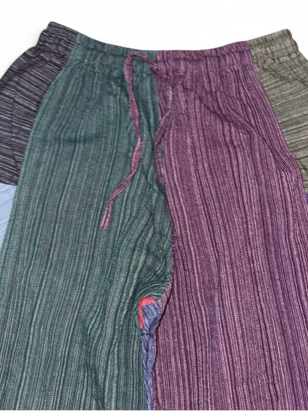 Colorblock Patchwork Ribbed Jogger Trousers - Multicolor - Picture 2 of 4